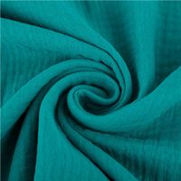 Musselin Stoff Double Gauze einfarbig petrol 1,35m Breite gedreht