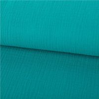 89932-Musselin-Stoff-Double-Gauze-einfarbig-petrol-1-35m-Breite-IMG-0040.jpg Musselin Stoff Double Gauze einfarbig petrol 1,35m Breite doubliert