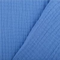 Musselin Stoff Double Gauze einfarbig himmelblau 1,35m Breite mit Rückseite