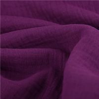 Musselin Stoff Double Gauze einfarbig aubergine 1,35m Breite in Falten