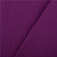 Musselin Stoff Double Gauze einfarbig aubergine 1,35m Breite mit Rückseite