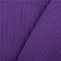Musselin Stoff Double Gauze einfarbig dunkellila1,35m Breite mit Rückseite