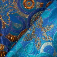 89961-Brokatstoff-mit-Lurex-Blumen-und-Kreise-blau-kupfer-145cm-Breite--MG-4798.jpg Glamouröser Brokatstoff mit Lurex und Doppelgewebe-Effekten in Blau und Kupfer für Deko, Bekleidung und Kostüme mit Rueckseite