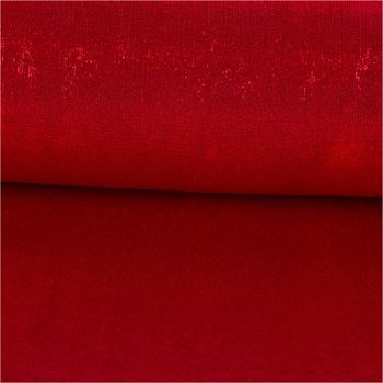 Jersey Stoff Glitzer Slinky Bijoux Foil rot 1,45m Breite, doubliert