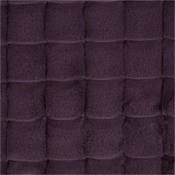 Fellimitat Plüschstoff Relief Karo lila 1,58m Breite