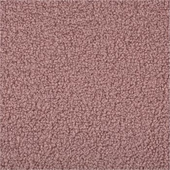 Boucle Stoff Teddystoff Kunstfell Teddy Fur uni Dark Powder Rosa 1,5m Breite