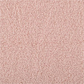 Boucle Stoff Teddystoff Kunstfell Teddy Fur uni Puderrosa 1,5m Breite