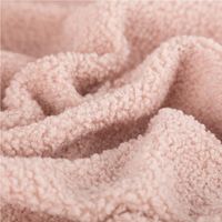 Boucle Stoff Teddystoff Kunstfell Teddy Fur uni Puderrosa 1,5m Breite, Falten