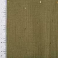 90040-Double-Gauze-Musselin-Foliendruck-Konfetti-Striche-einfarbig-olivgruen-goldfarbig-1-35m-Breite-IMG-0618.jpg Double Gauze Musselin Foliendruck Konfetti Striche einfarbig olivgrün goldfarbig 1,35m Breite, mit Maßband