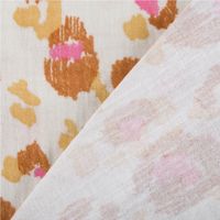 Musselin Stoff Double Gauze Karula Leo beige rosa 1,30m Breite, mit Rückseite