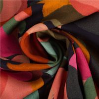 Viskose Stoff für Bekleidung Abigael floral abstrakt bunt 1,45m Breite, gedreht