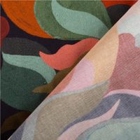 Viskose Stoff für Bekleidung Abigael floral abstrakt bunt 1,45m Breite, mit Rückseite
