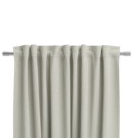 Gardine Verde Eco nachhaltig mit Schlaufen uni Taupe 137x245cm (BxH) aufgehängt an einer Stange