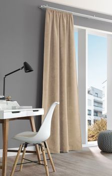 Vorhang Rustico Thermochenille Struktur uni natur 142x245cm (BxH)