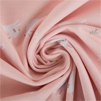 Jersey Stoff Baumwolljersey Hasen rosa 1,50m Breite, gedreht