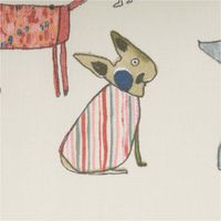 Baumwollstoff Dekostoff Panama Toto Hunde beige bunt 137cm Breite von Prestigious Textiles, mehr Detail