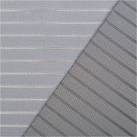 Moderne Schiebegardinen Meterware Clio mit Streifen in Grau 60cm Breite mit Rueckseite