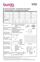 Burda Schnittmuster 5702 Hunde-Accessoires Übersicht