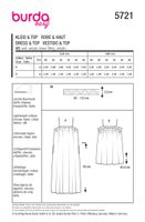 Burda Schnittmuster 5721 Damen Kleid & Top Übersicht