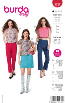 Burda Schnittmuster 5727 Damen Top Titel