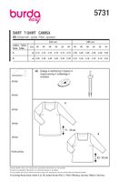Burda Schnittmuster 5731 Damen Shirt Übersicht