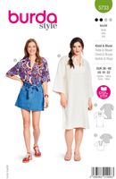 Burda Schnittmuster 5733 Damen Kleid & Bluse Titel