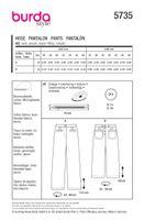 90288-Burda-Schnittmuster-5735-Damen-Hose-5735-Back-envelope.jpg Burda Schnittmuster 5735 Damen Hose Übersicht