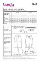 90293-Burda-Schnittmuster-5740-Damen-Hose-5740-Back-envelope.jpg Burda Schnittmuster 5740 Damen Hose Übersicht