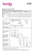 Burda Schnittmuster 5746 Damen Bluse Übersicht