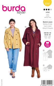 Burda Schnittmuster 5747 Damen Mantel & Jacke Titel