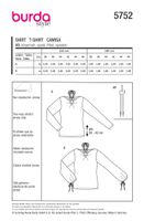 Burda Schnittmuster 5752 Damen Shirt Übersicht