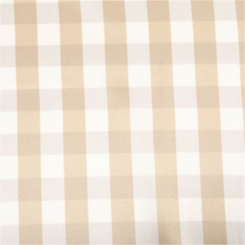 Blickdichter Dekostoff mit Karos in Beige und Weiß aus deutscher Produktion – Vielseitig & Pflegeleicht Ganzbild