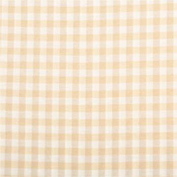 Blickdichter Dekostoff mit kleinen Karos in Beige und Weiß aus deutscher Produktion – Vielseitig & Pflegeleicht Nahaufnahme