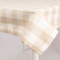 90368-Tischdecke-Karos-beige-weiss-in-versch--Groessen-von-SCHoeNER-LEBEN--IMG-8580.jpg Karierte Tischdecke beige weiß von SCHÖNER LEBEN., stilvolle Landhaus-Tischdecke mit harmonischem Karodesign für Küche, Esszimmer oder Balkon.