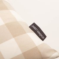 Kissenhülle Karos beige weiß in versch. Größen oder Wunschmaß von SCHÖNER LEBEN. Kissenhülle Karos beige weiß in versch. Größen oder Wunschmaß von SCHÖNER LEBEN, mit beigem Karomuster und schwarzem SCHOENER