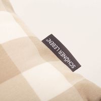 Kissenhülle Karos beige weiß in versch. Größen oder Wunschmaß von SCHÖNER LEBEN Kissenhülle Karos beige weiß in versch. Größen oder Wunschmaß von SCHÖNER LEBEN, mit beigem Karomuster und sichtbarem Herstel