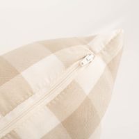 Kissenhülle Karos beige weiß in versch. Größen oder Wunschmaß von SCHÖNER LEBEN. Kissenhülle Karos beige weiß in versch. Größen oder Wunschmaß von SCHÖNER LEBEN, mit beigem Karomuster und Reißverschluss