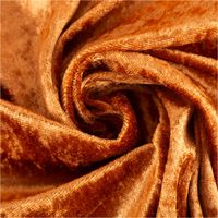 Samtstoff Pannesamt Cognac-Braun – Schimmernder Kreativstoff für Mode & Deko eingedreht in Falten