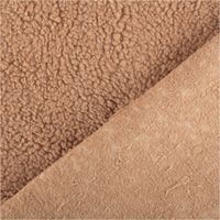 Flauschiger Teddy Fleece aus Baumwolle in Braun – perfekt zum Kuscheln mit Rueckseite