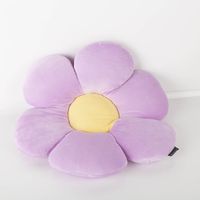 Blütenzauber für dein Zuhause – Blumenkissen in Lila mit 50cm Durchmesser von oben