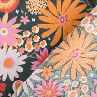 Baumwollstoff Childhood mit zauberhaftem Blumen-Print– Exklusives Design aus Frankreich mit Rueckseite