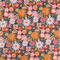 90394-Baumwollstoff-Childhood-Blumen-gruen--orange-1-47m-Breite--MG-4460.jpg Baumwollstoff Childhood mit zauberhaftem Blumen-Print– Exklusives Design aus Frankreich Vollbild des Stoffes