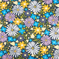 Baumwollstoff Choupette mit zauberhaftem Blumen-Print– Exklusives Design aus Frankreich Ganzansicht