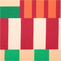 90435-Baumwollstoff-Dekostoff-Halbpanama-Digitaldruck-Graphic-Block-Line-rot-gruen-1-40m-Breite-IMG-9184.jpg Baumwollstoff Halbpanama mit Digitaldruck „Graphic Block Line“ in Rot, Grün, Orange und Beige, geometrisches Muster aus Streifen und Karos, 1,40 m Breite - Nahaufnahme