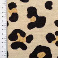 Gobelin Premium Dekostoff Animal Leopard Hide Leo – Eleganter Leoparden-Look in Beige und Schwarz mit Massband