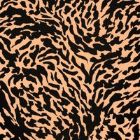 Leichter Bambus Popeline Stoff mit abstraktem Print in Lachs und Schwarz – Perfekt für den Sommer!