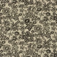 90465-Viskose-Stoff-mit-30--Leinenanteil-abstrakte-Blumen-natur-schwarz-134cm-Breite-23017-052-2.jpg Leichter Viskose-Leinen Stoff mit modernem Blumen-Print glatt ausgelegt