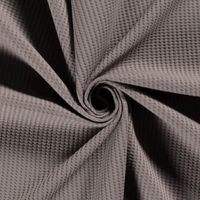 Waffeljersey Baumwolljersey uni grau gedreht gelegt