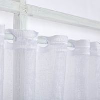 90476-Scheibengardinen-Meterware-naehfrei-Jacquard-grob-Margerite-weiss-gelb-gruen-45cm-Hoehe--MG-3690.jpg Scheibengardine mit Stangendurchzug, Jacquard grob in Weiß mit floralen Margeriten, 45 cm hoch, einfache Aufhängung ohne Nähen.