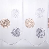 90482-Scheibengardinen-Meterware-naehfrei-Stickerei-Kreise-weiss-grau-beige-45cm-Hoehe--MG-3764.jpg Hochwertige Scheibengardinen Meterware nähfrei Stickerei Kreise weiß grau beige 45cm Höhe bestechen durch moderne, dezente Kreis-Motive und praktische, montagefertige Verarbeitung. Ein elegantes Wohnaccessoire - unteres Ende